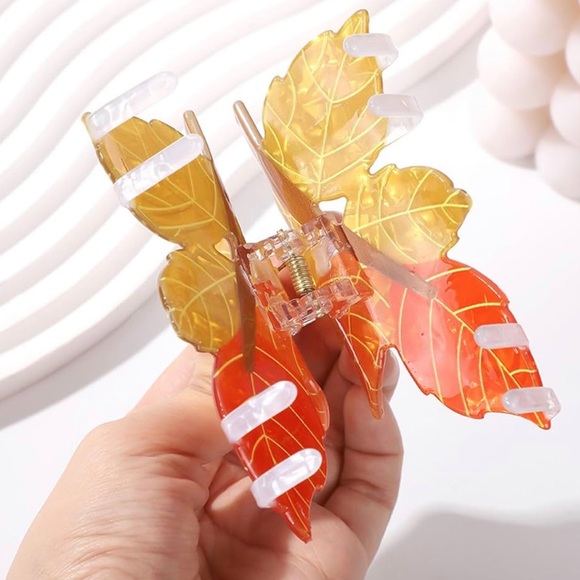 NWT Fall Hair Clips Maple Leaf Hair Claw Clip Autumn main image 5